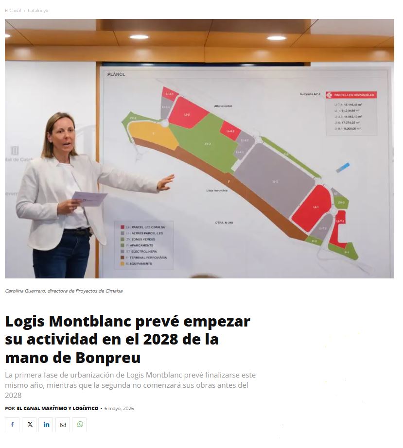 Logis Montblanc prevé empezar su actividad en el 2028 de la mano de Bonpreu