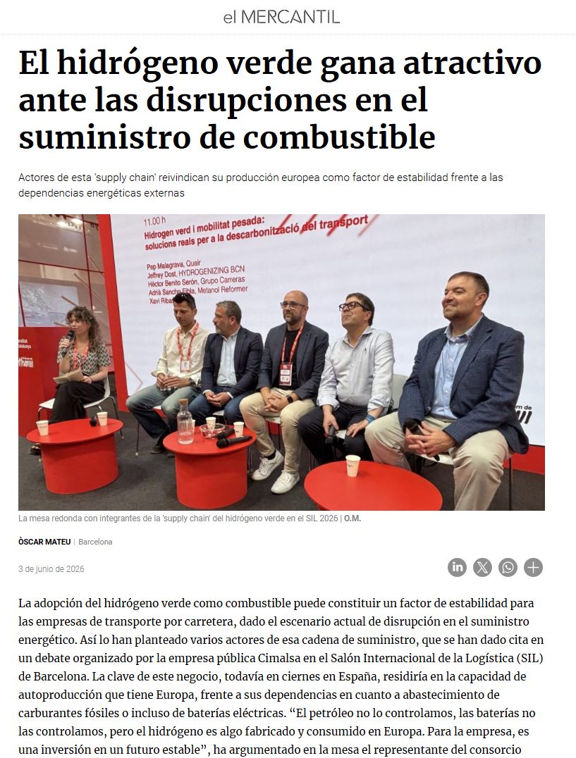 El hidrógeno verde gana atractivo ante las disrupciones en el suministro de combustible