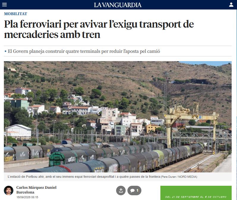 Pla ferroviari per avivar l’exigu transport de mercaderies amb tren