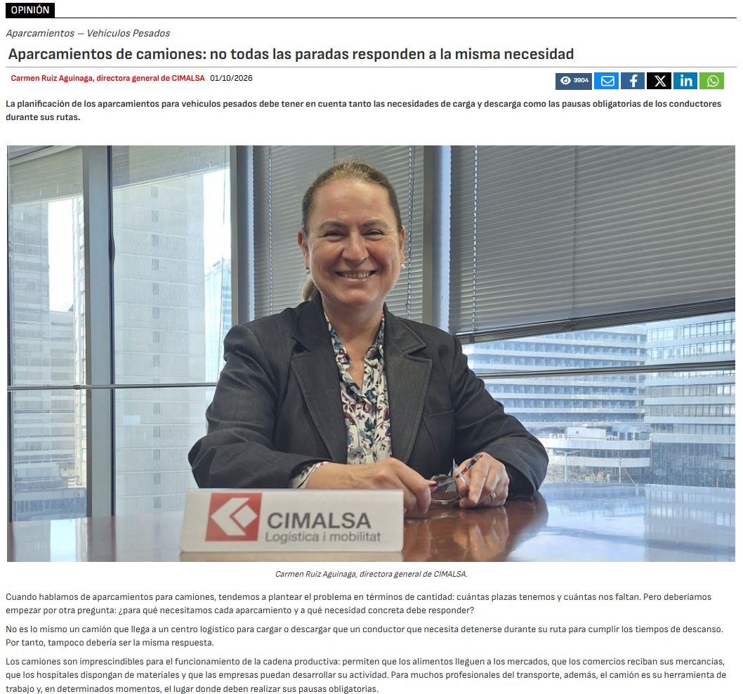 Aparcamientos de camiones: no todas las paradas responden a la misma necesidad